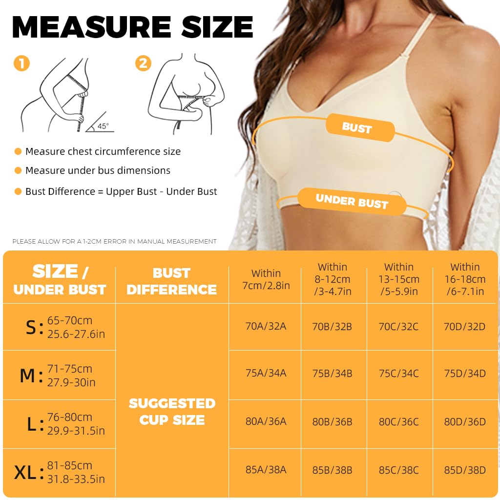 PALAY® Women's Low Back Seamless Bras Backless Multiway Convertible Adjustable Strap Halter Lifting Bra Spaghetti Strap Wire-Free with Padded Removeable, Beige, XL PALAY® Women's Low Back Seamless Bras Backless Multiway Convertible Adjustable Strap Halter Lifting Bra Spaghetti Strap Wire-Free with Padded Removeable, Beige, XL